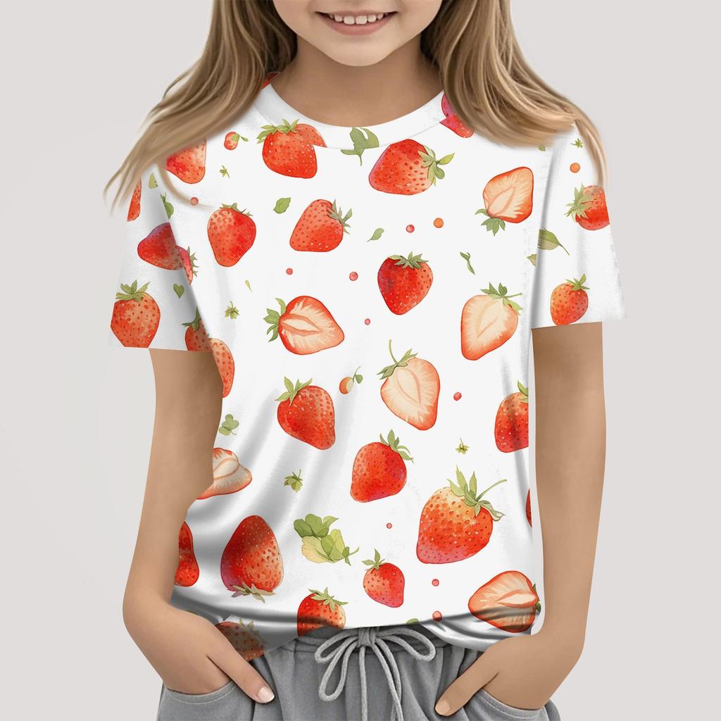 Dívčí chlapecká trička pro batolata Dětské top chlapecké a dívčí tričko s krátkým rukávem