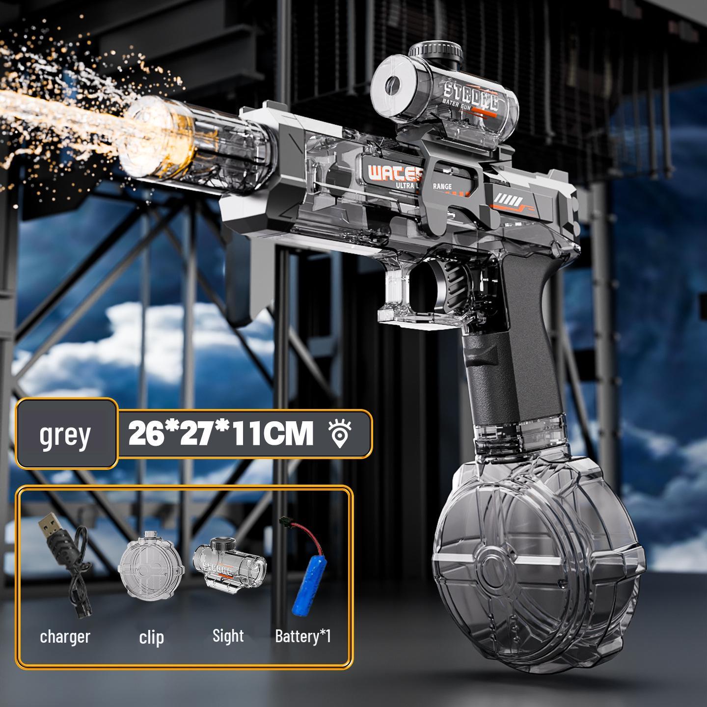 High-Pressure Electric Water Gun with Cool Lights for Long-Range Outdoor Water Fights
