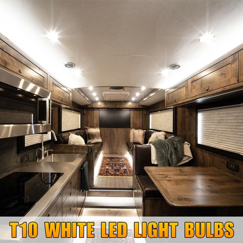 20 Stück T10 LED-Licht, volle Lichtdurchlässigkeit, Breite, Kennzeichenbeleuchtung, Cob-Glühbirnen-Modifikation