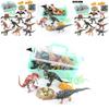 Neues tragbares Jurassic Dinosaurier-Set mit praktischer Aufbewahrungsbox und realistischer Baummatte