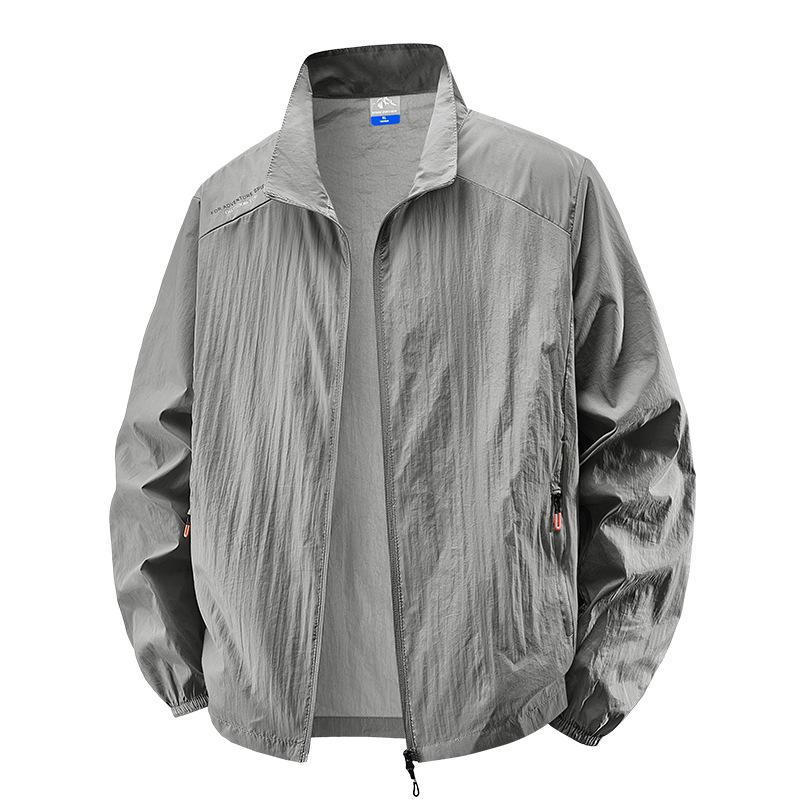 Sunscreen Men's Summer Jacket Thin Skin Light-proof UV Fishing Ice Silk Men's Sunscreen Suit Men's