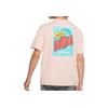 Large Back Logo Print Crew Neck T-Shirt Men Tops Pink DM2198-601