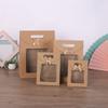 10pcs Black/white Transparent Windowed Gift Candy Cookie Wedding Boxes Eid Gift Bags Candy Cookie Bags Christmas Gifts