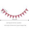 Tecido Vermelho Branco Xadrez Triângulo Bandeira Bandeirola Guirlanda Casamento Aniversário Carnaval Piquenique Festa ao Ar Livre Decoração de Bandeirolas