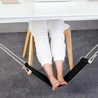 Kreative Fußhängematte Tragbare Büro-Tisch-Hänge-Fußstütze Klappbare Lazy Rest Fußmatte Universal Fußpolster Zubehör
