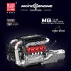 Yuxing King M8 V8 Engine Assembly Building Block Model Toy Gift
