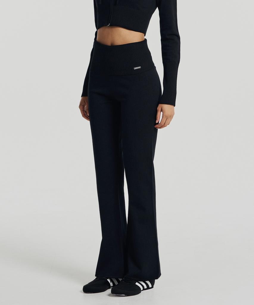 HDEX Women'S Knit Bootcut Pants (Black)