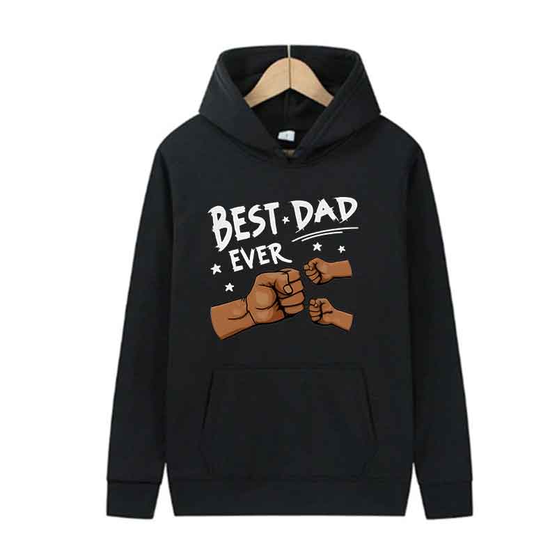 Herbst Schwarz Herren Trend Hoodies Damen Lässig Streetwear Bester Papa Aufdruck Sweatshirts Langarm Harajuku Y2K Tops Frühling Weiß