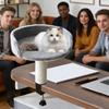 Cat Desk Perch Adjustable Desktop Floating Cat Bed Rotation Desk Clamp Kitten Bed Space-Saving Cat Hammock Perch For Table