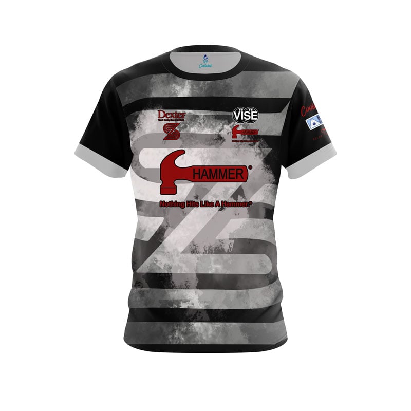 Neues Herren Hammer Eiswaffel-Kegel-Split-Print Bowling-Trikot Kurzarm Performance Sport-T-Shirt Fan Lässige Streetwear Oberteile