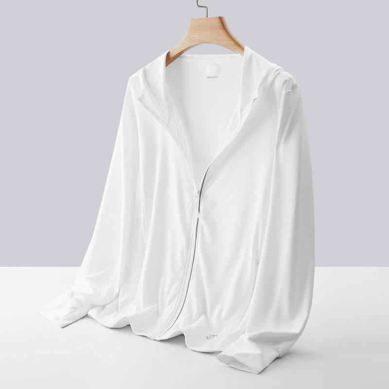 

Женская куртка Ice Silk Sunscreen, устойчивая к ультрафиолетовому излучению, тонкий дышащий солнцезащитный костюм M белый