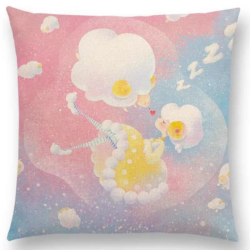 Neuankömmling Bunte Träume Schwarze Katze Niedliche Mädchen Magische Sonne Mond Warm Stern Kissenbezug Autoabdeckungen Sofa Wurfkissenbezug