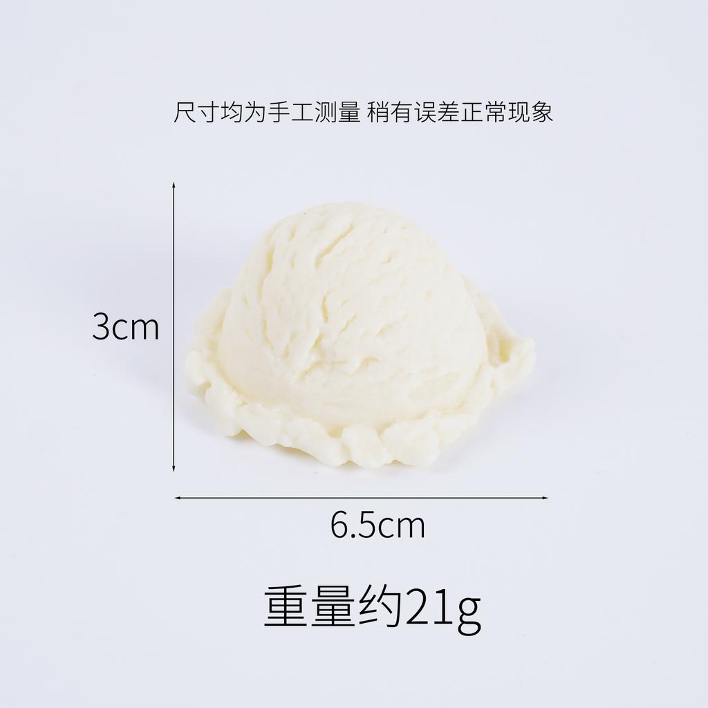 5PCS Simulation Ice Cream Ball Model Fake Sweet Cone Dessert Shop Lifelike Decor Photography Props Display Fake Food Ornament
