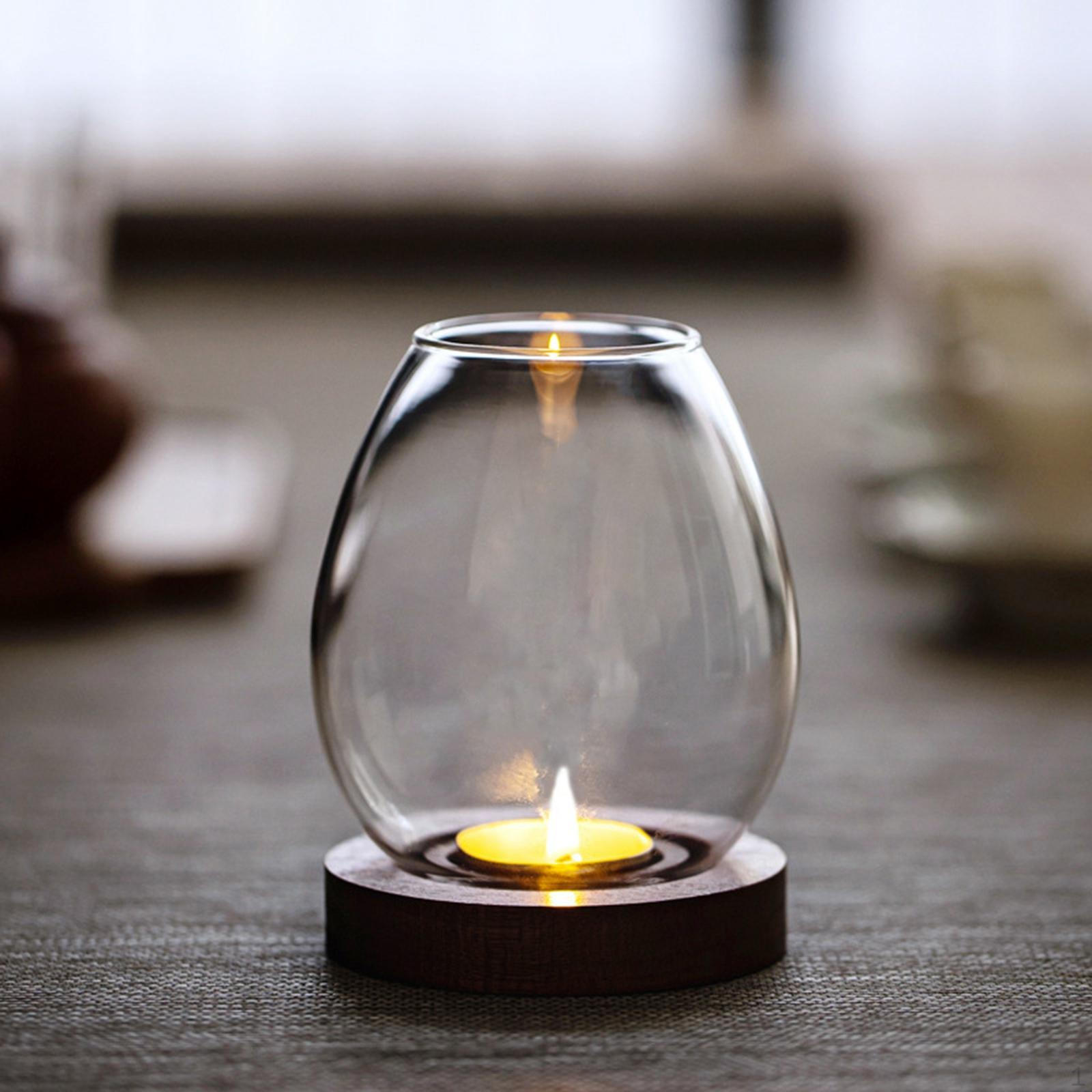 Candle Holder Romantic Portable Round Hollow Wedding Transparent Candlestick Party Clear