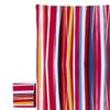 Housse de Chaise de Plage Housse de Chaise Longue Microfibre Rayée Serviette Douce avec Poches Latérales pour Voyage Extérieur Jardin Loisirs