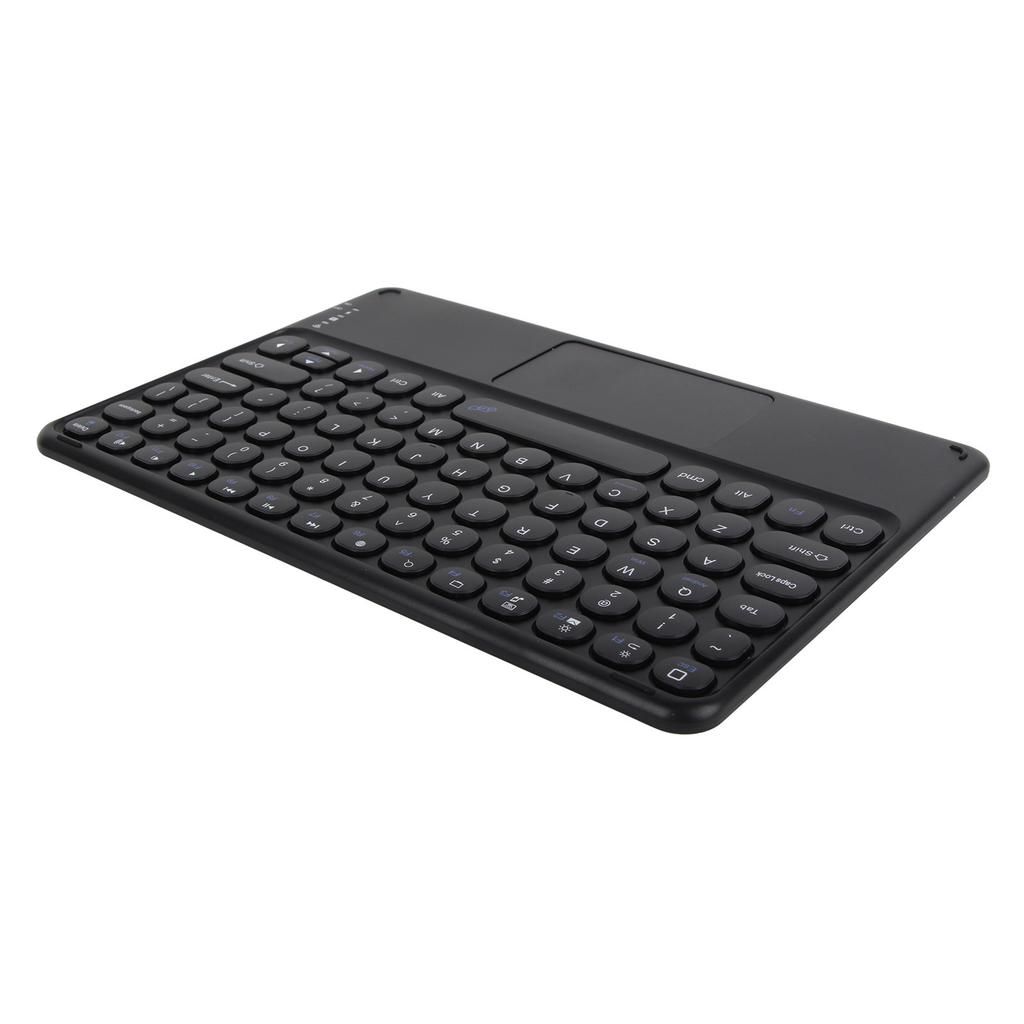 Wireless Keyboard 10in Round Keycap Touchpad Function Portable Widening Enlarging Waterproof Dustproof Laptop Keyboard