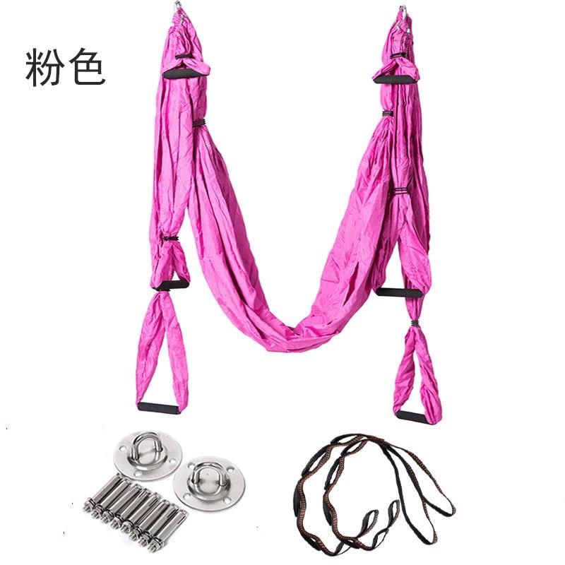 Aerial Yoga Hammock Set With Spreader Bar Extension Straps Inversion Fitness Training