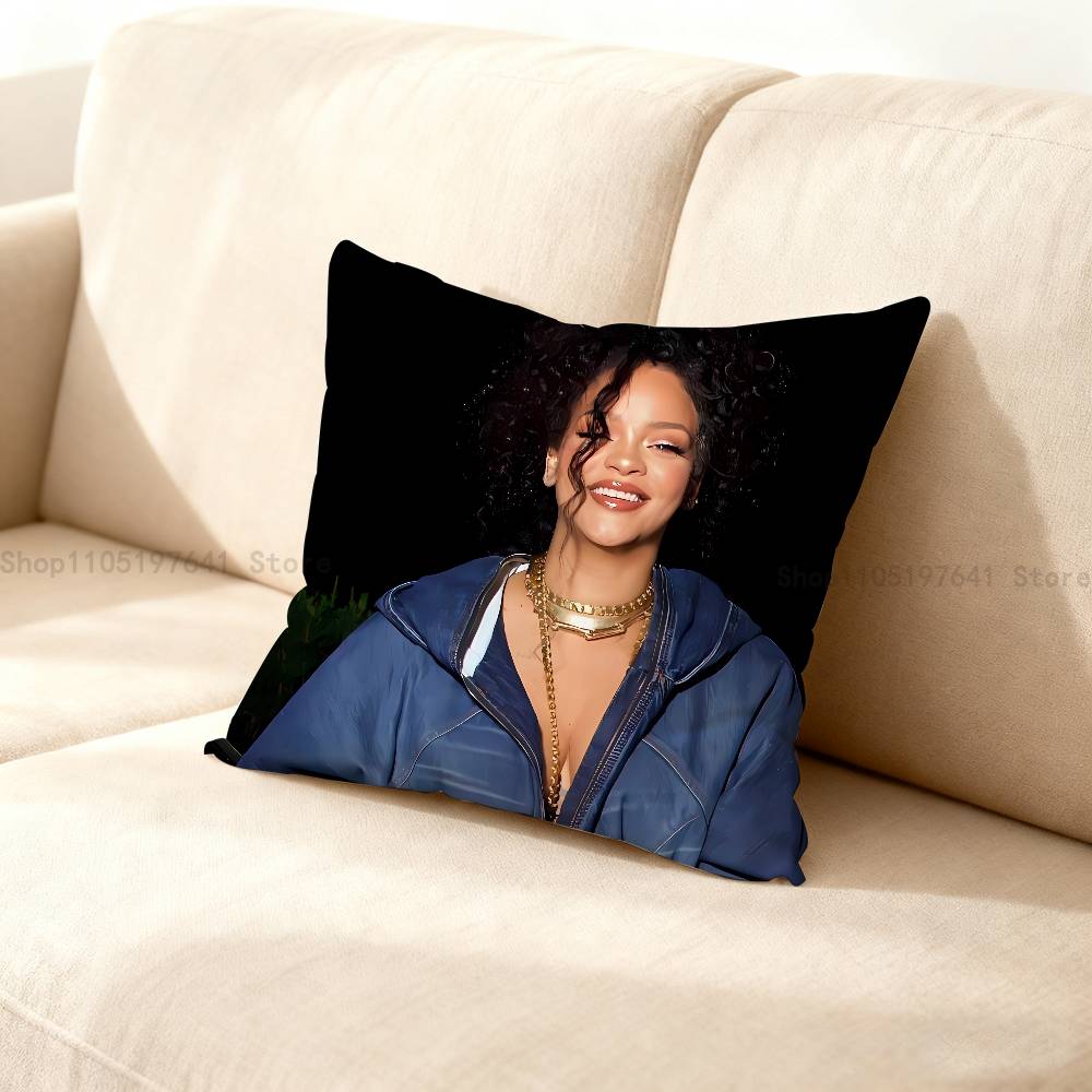 Singer RRihannaES Pillow Case For Sofa Decor Car Office Room Printing Cushion Cover Decorations and Protector