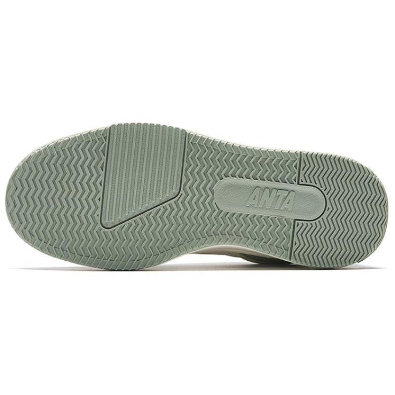Anta C37 Series Abrasion Resistant Breathable Low top Skateboard Shoes Women's White Green Sneakers 122438024-2