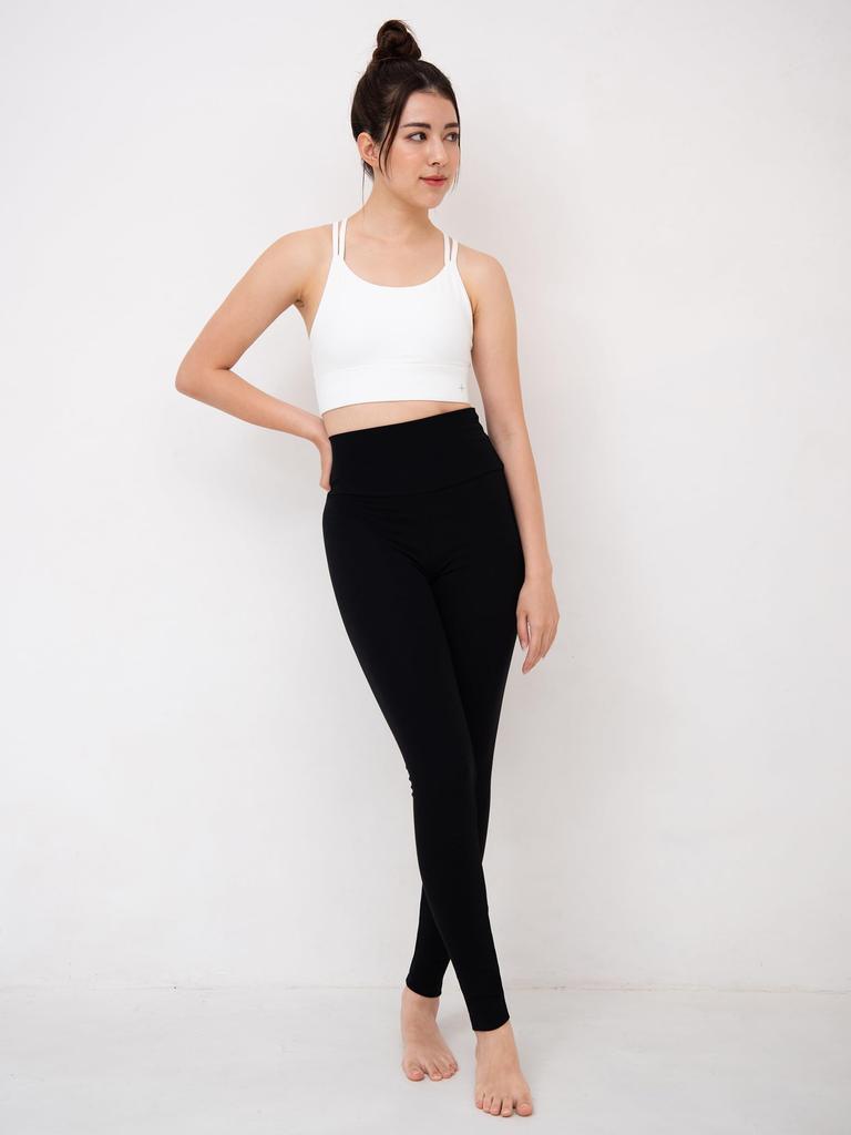 Roopa Bamboo Yoga Long Size Authentic Japanese Product Women's Leggings, Black, Length, 101100415-001-M,