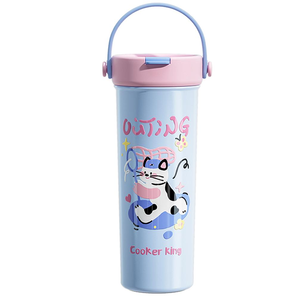 

COOKER KING 316 Stainless Steel Thermos Food Grade Children s Water Bottle Leak Proof Long Lasting Insulation Portable Water Cup One size синий