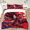 3pcs Shadow the Hedgehog Printed Quilt Set - Soft and Comfortable Quilt Cover for Bedroom, Guest Room and Dormitory Decorative Bedding Set 1
