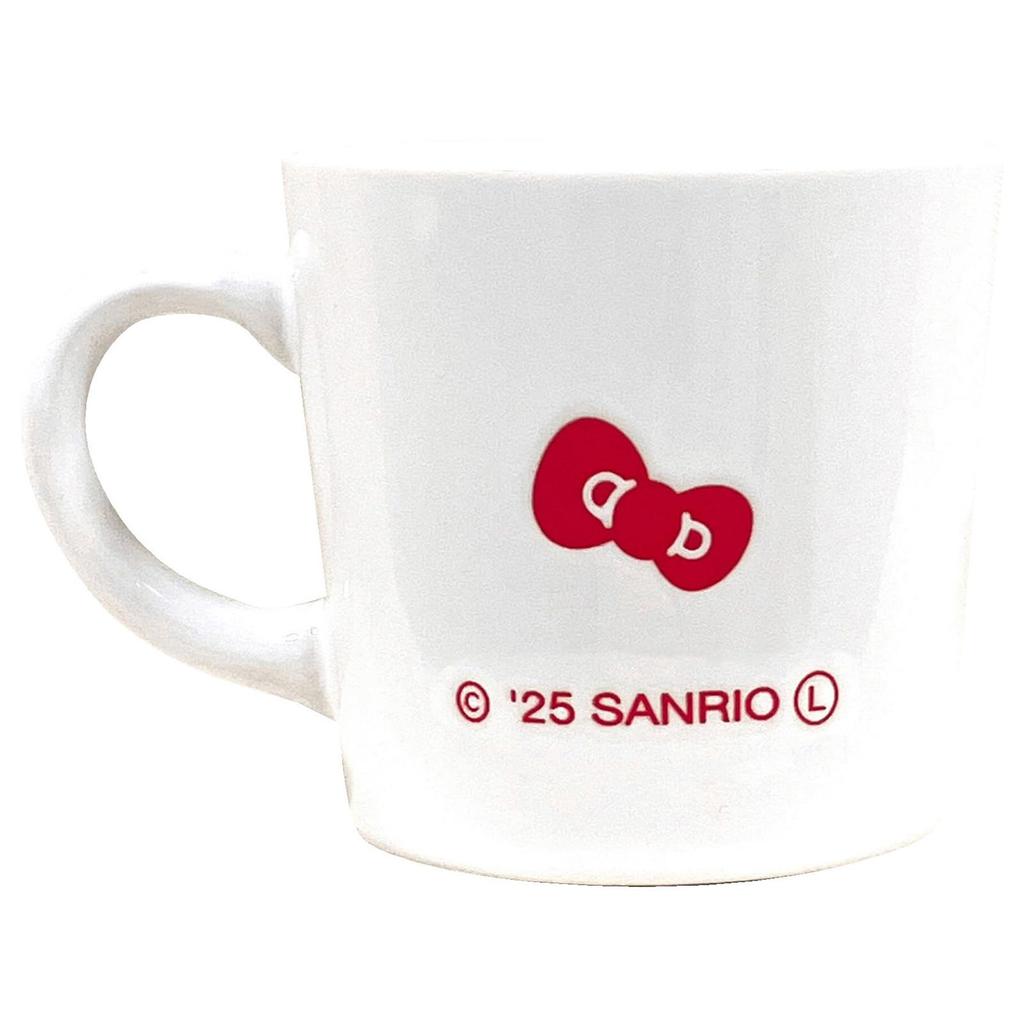 Sanrio Größe Mikrowellen- und Spülmaschinenfest Charakter Hergestellt in 308121 "Hello Kitty" Becher, M, ca.. 260ml, Sicher, Wasserabweisend, Weiß, Waren, Japan,