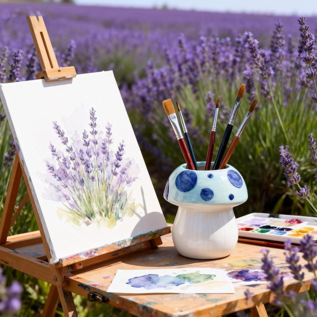 Entrance Circular Mushroom Storage Bin, Office Desktop Pen Holder, Makeup Storage Bin