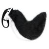 Tamamo no Mae-style, realistic and cute plush animal tail and ear costume for anime conventions, featuring fox ears and a fox tail headband