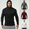 Erkekler Hoodie Uzun Kollu Düz Renk Rahat Slim Fit Yumuşak Pamuk Nefes Sonbahar Erkek Egzersiz Spor Kapşonlu Üst Kazak Spor