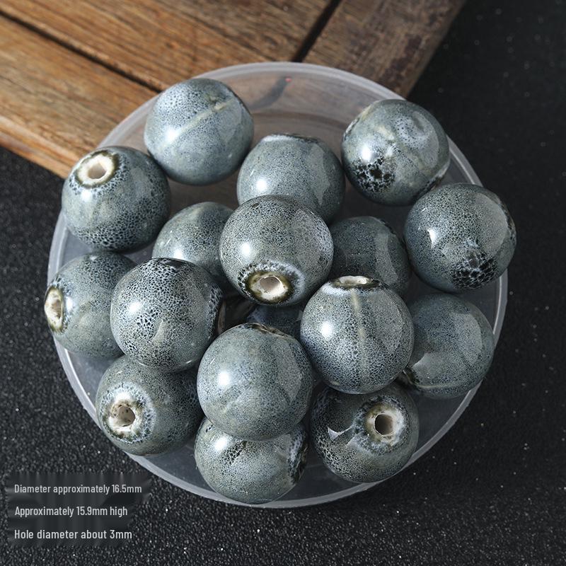 16mm Retro Ceramic Beads for DIY Bracelets & Necklaces