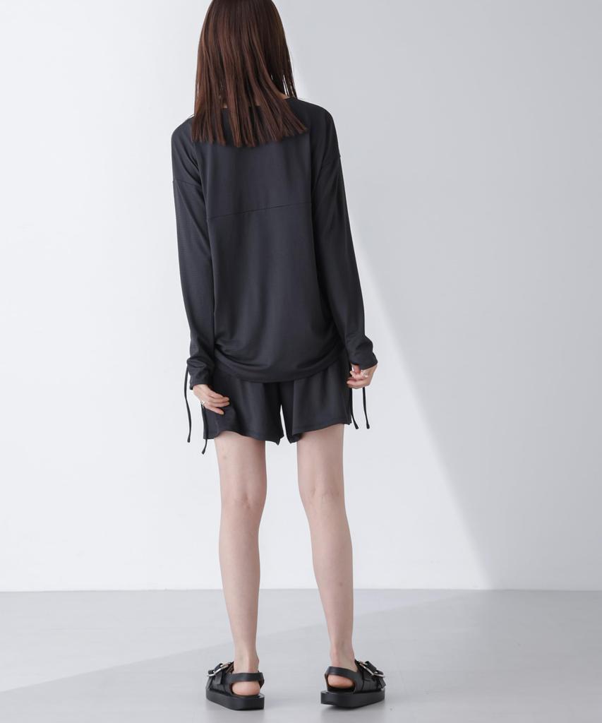 Nano Universe WATERSIDE & DAILYWEAR Rash Guard Set, Size Small, Black