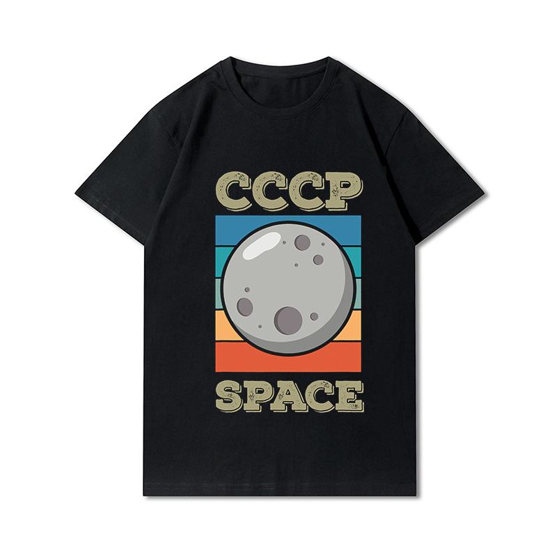 Letní pánská trička velké velikosti Tričko ze 100% bavlny Cccp s potiskem Ležérní nošení Trička s krátkým rukávem Trička do přírody