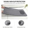 Non-Slip Shower Mat for Elderly Anti Fall Safety Bath Mat with Foot Scrubber, Suction Cups Drain Holes Bathroom Floor Mat