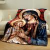 Madonna and Child Iconic Art BlanketFlannel blanket for bedroom, living room, sofa, and nap