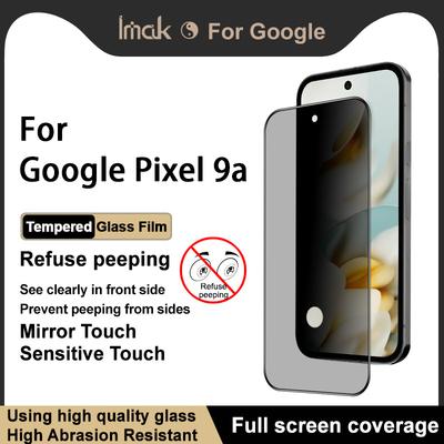 For Google Pixel 9a Glass IMAK Privacy Temper Glass Full Screen Coverage Film