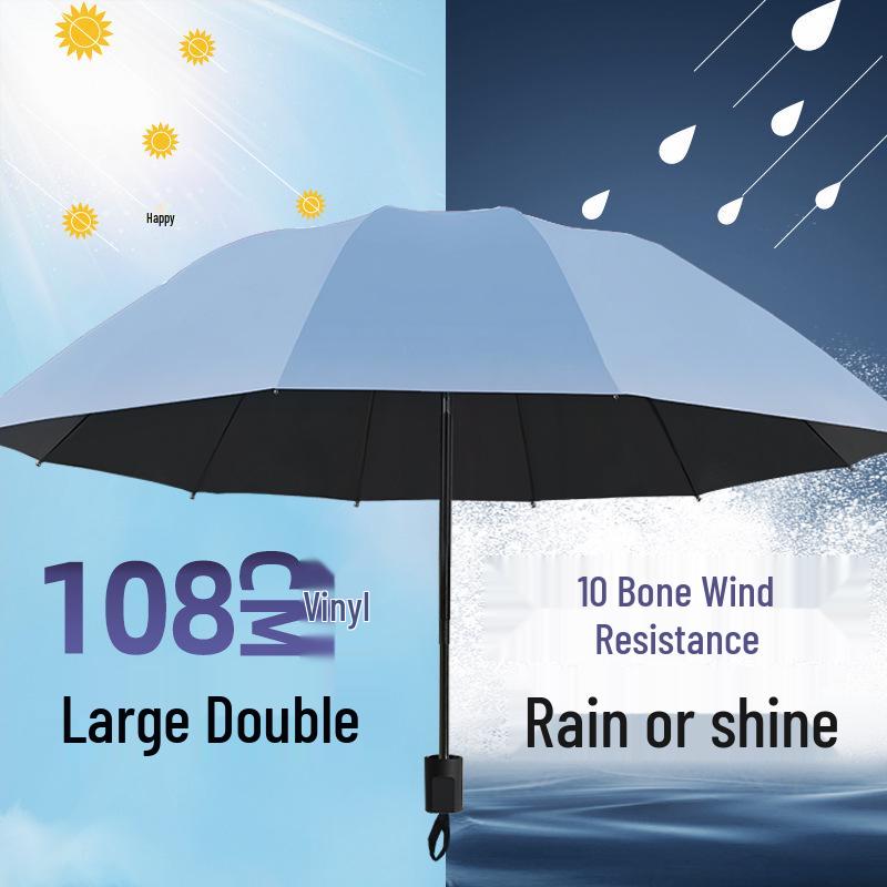 Parapluie Pare-Soleil Double Usage Extra Large: Épais, Renforcé, Pliable pour le Soleil et la Pluie