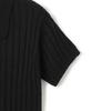 KNITTED (W) Linen Cable Collar Crop Half Knit Black