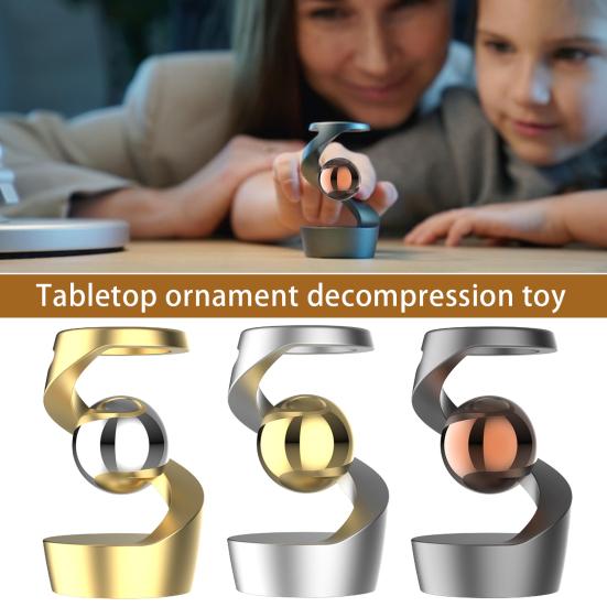

Алюминиевый гироскоп, украшения для снятия стресса, бесшумная работа, визуальное вращение, сенсорная игрушка, настольная помощь для концентрации, вращающиеся игрушки для взрослых и детей золотой/серебряный