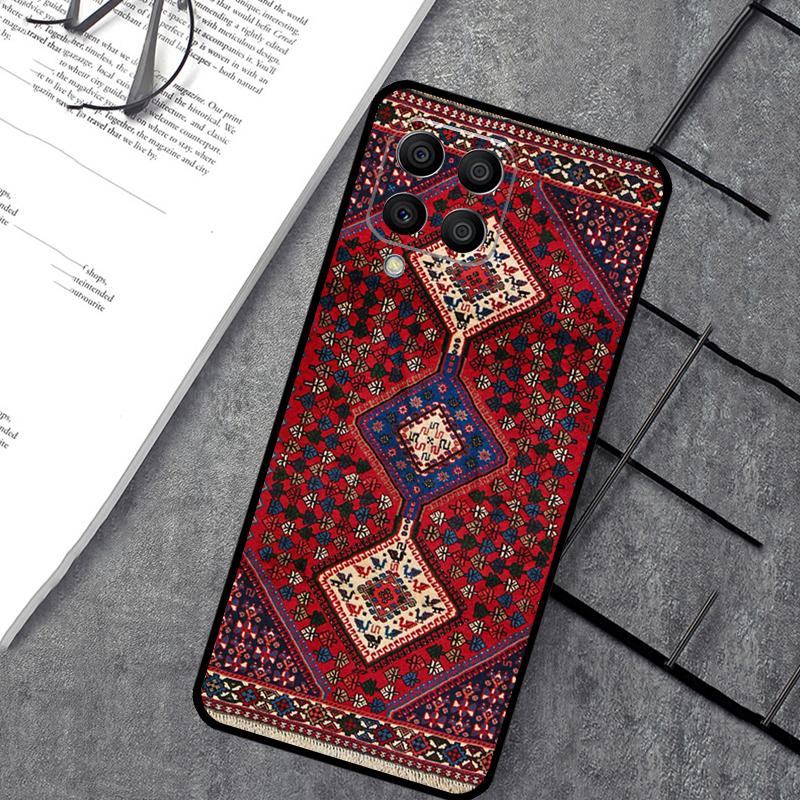 Persian Carpet Floral Pattern Case For Samsung Galaxy M55 M31 M13 M11 M12 M14 M15 M06 M16 M36 M56 M53 M32 M52 M35 M34 M54