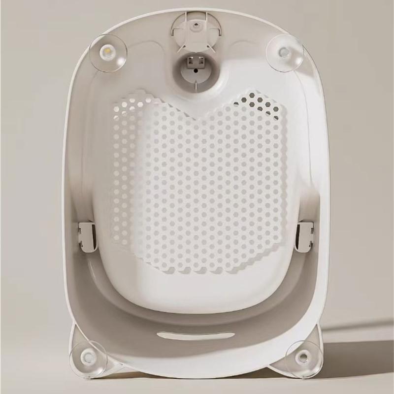Sicherer Badewannensitz für Babys mit rutschfester Basis für 6+ Monate altes Baby Stützender Baby-Badewannenstuhl mit Abflussloch