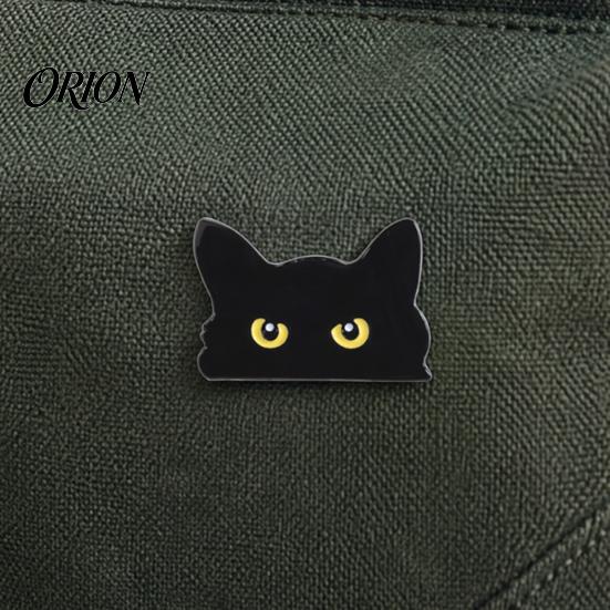 Long-lasting Brooch Black Cat Themed Brooch, Anti-Rust Lightweight Lapel Pin, Cartoon Jewelry Accessories for Clothing Bag Decoration Party