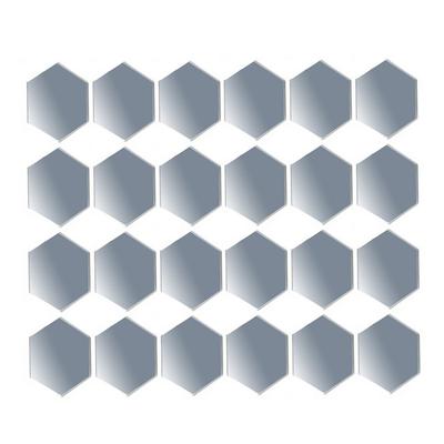 24 bucăți autocolante de perete cu oglindă 3D hexagonale detașabile decoruri murale DIY