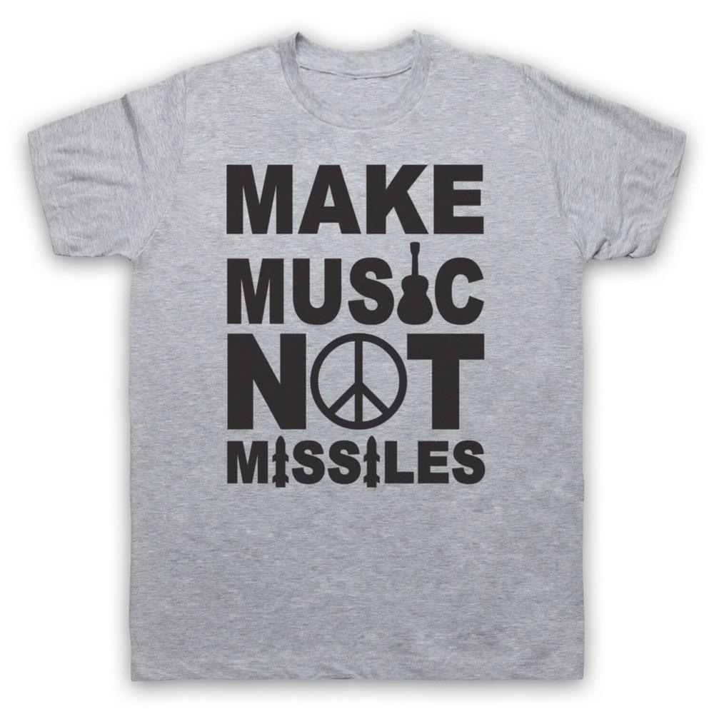 

Make Music Not Missiles Protest Anti War Peace Mens And Womens T-Shirt 2XL