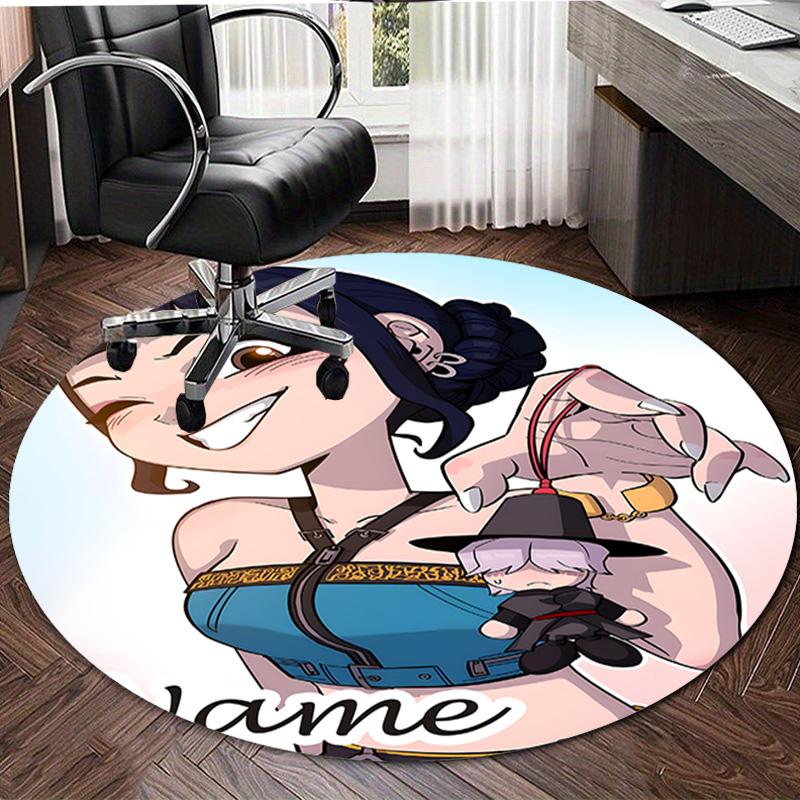 Personalized K-KPop Demon Hunters Round Chair Office Rug - Perfect for Mat, Office Chair & More - Ideal Gift for Birthdays and Holidays