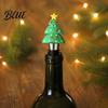 Snowman Wine Corks Christmas Bottle Stopper, Stainless Steel Reusable Cork, Decorative PVC Cartoon Party Favors Toppers Design, Airtight Sealing Plugs