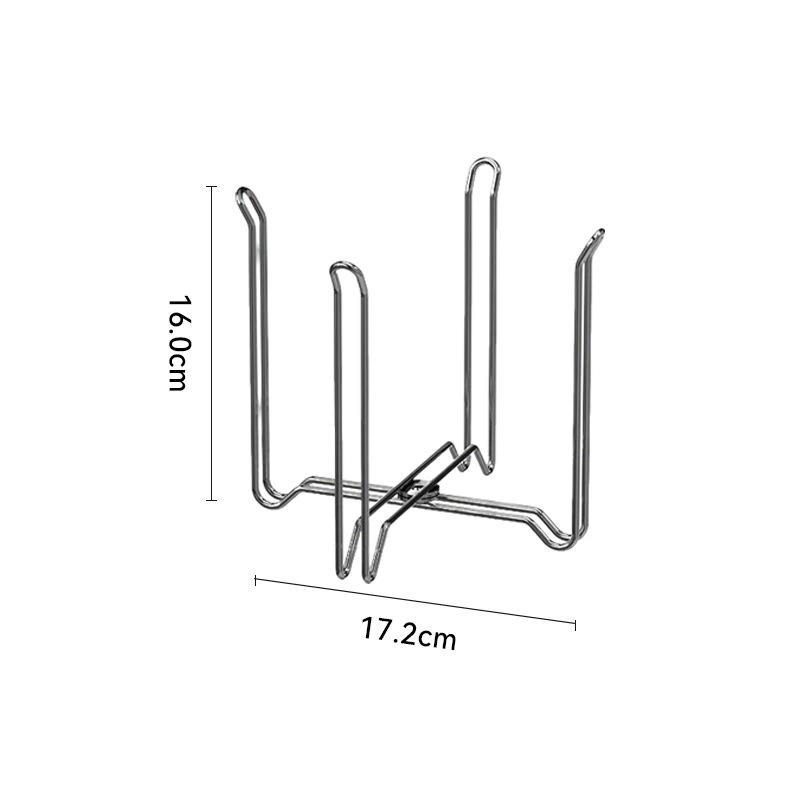 Stainless Steel Foldable Trash Bag Holder Easy Install Countertop Waste Organizer for Kitchen Camping Outdoor Picnic