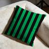 Federa Cuscino Nero e Verde Morbida Decorativa Adatta per Camera da Letto Divano Auto Viaggio