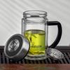 Xeno Double-Layer Glass Tea Cup with Handle