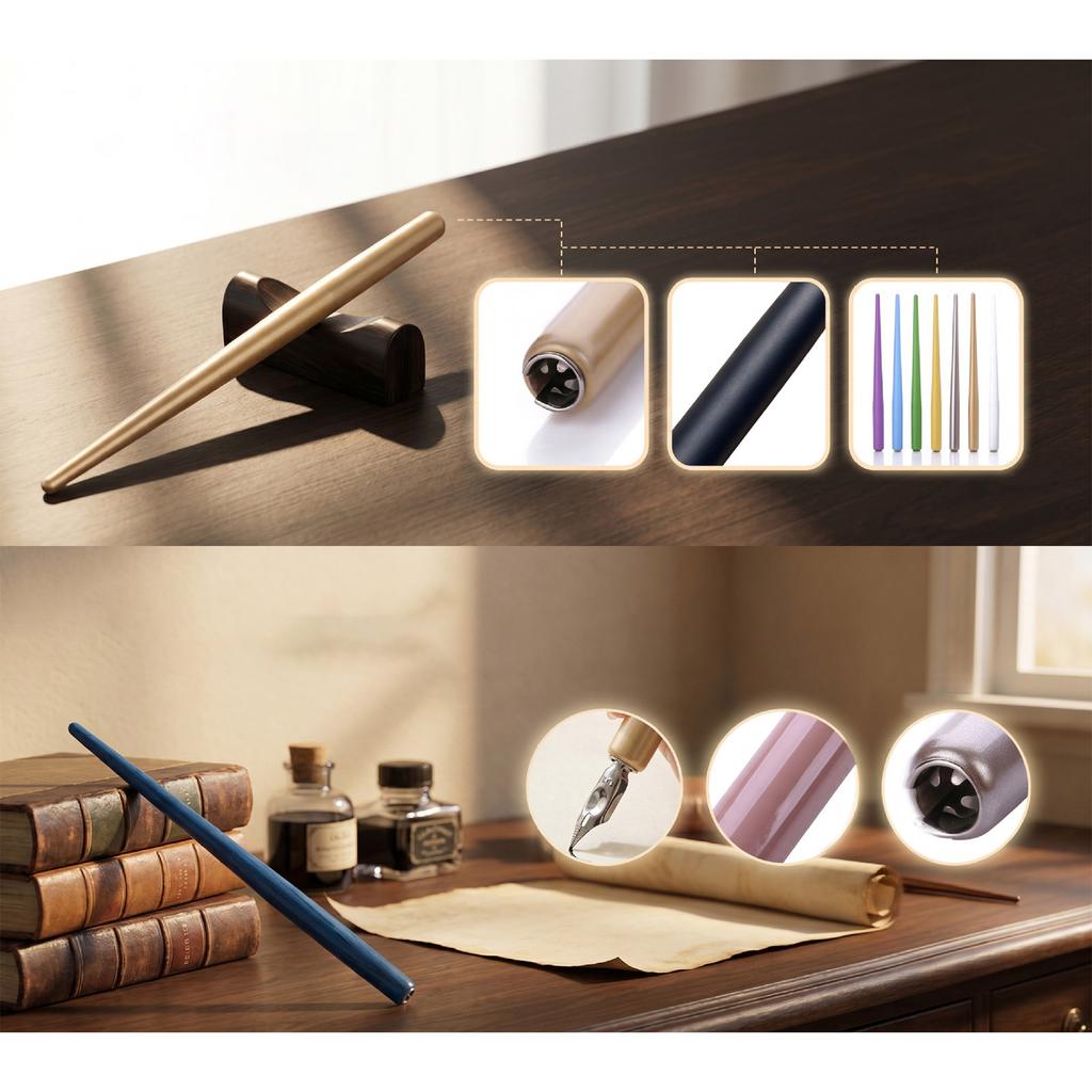 Premium Handcraft Wooden Fountain Pen Dip Pen Smooth Writing Experience Ideal For Professional And Enthusiasts Notes